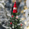 Handcrafted Felt Christmas Tree Topper or Tabletop Decor, Set of 3 Red