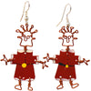 Dancing Girl Santa Earrings with Linen Gift Bag - The Takataka Collection