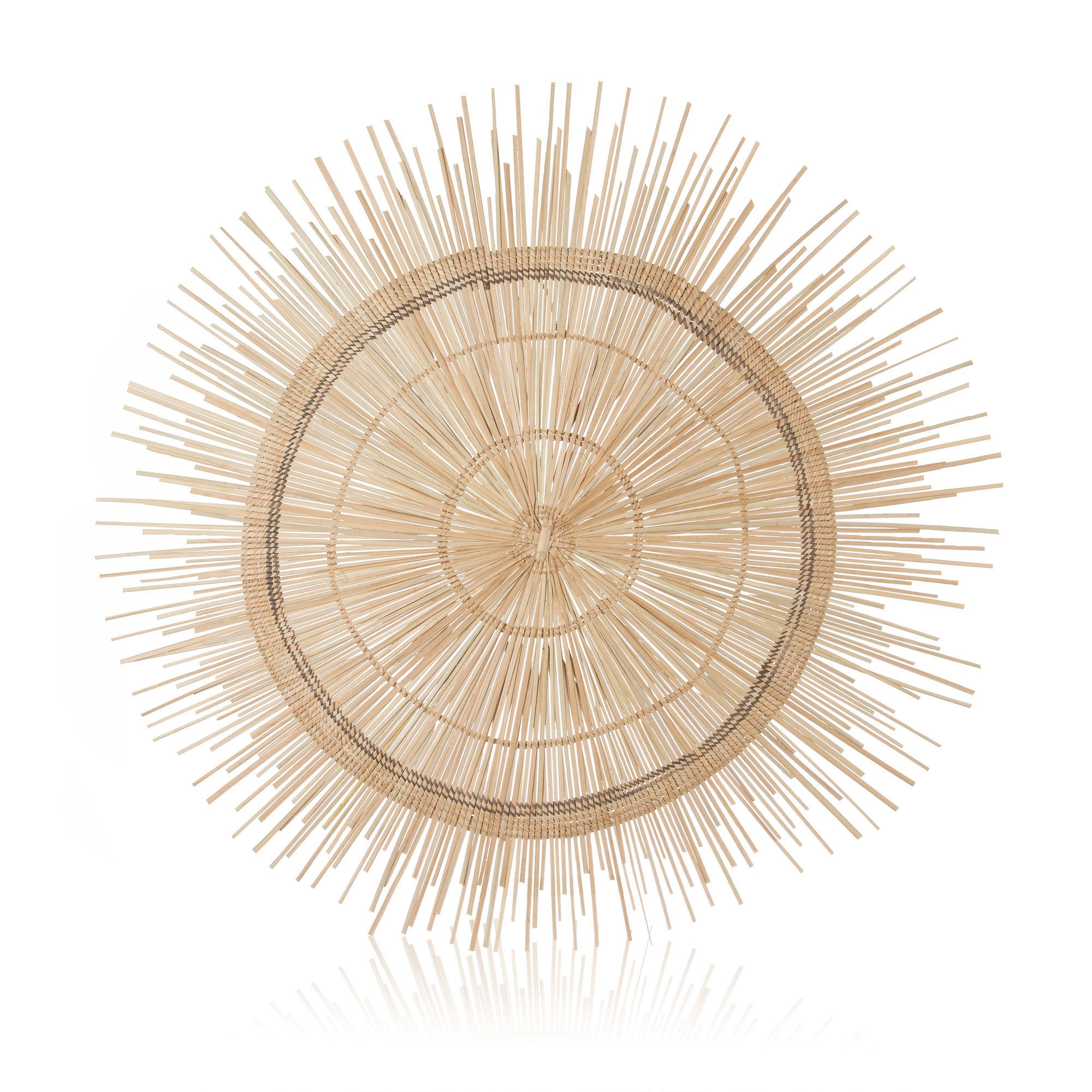 Large Palm Sun Circle, Natural 47 inch
