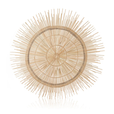 Large Palm Sun Circle, Natural 47 inch
