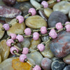 Handcrafted Clay Bead Long Necklace from Haitian Artisans, Pink