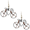 Wire Bicycle Earrings with Linen Gift Bag - The Takataka Collection