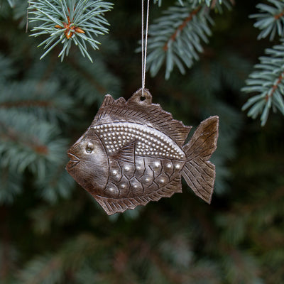 Fish Nautical Haitian Steel Drum Christmas Ornament