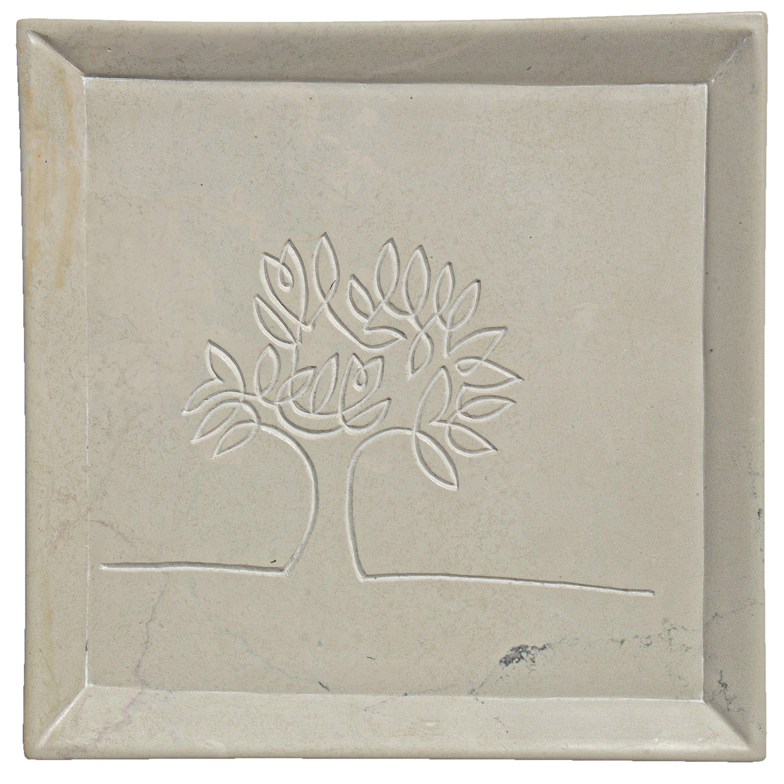 Soapstone Tree of Life Design Square Appetizer Plate