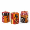 Hand-Painted Votive Candles, Boxed Set of 3 (Damisi Design)