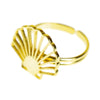 Handmade Shell Golden Brass Ring