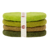 Handcrafted Felt Macaroon Trivet & Coaster Gift Set in Avocado Green