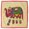 Upcycled Decorative Pillow Cover with Elephant Applique - Colors will Vary