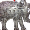 Elephant Haitian Metal Drum Christmas Ornament, Set of 2