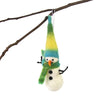 Hand Felted Christmas Ornament: Snowman