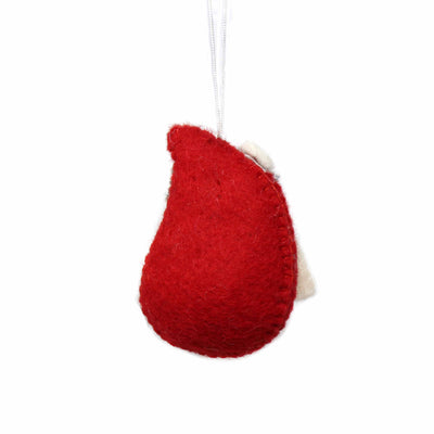 Santa Claus & Mrs. Claus Felt Ornament, Set of 2