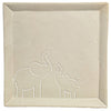 Soapstone Mama & Baby Elephant Square Appetizer Plate