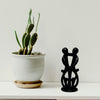 Soapstone Families - 8 inch Black Painted