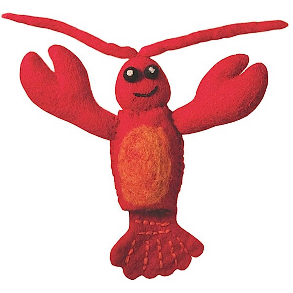 Woolie Finger Puppet - Lobster