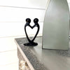 Soapstone Lovers Heart Black - 8 Inch