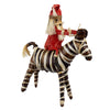 Banana Fiber Santa Riding Zebra Small Tabletop Decor