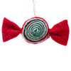 Gingerbread House and Candy Handmade Felt Ornaments, Set of 2