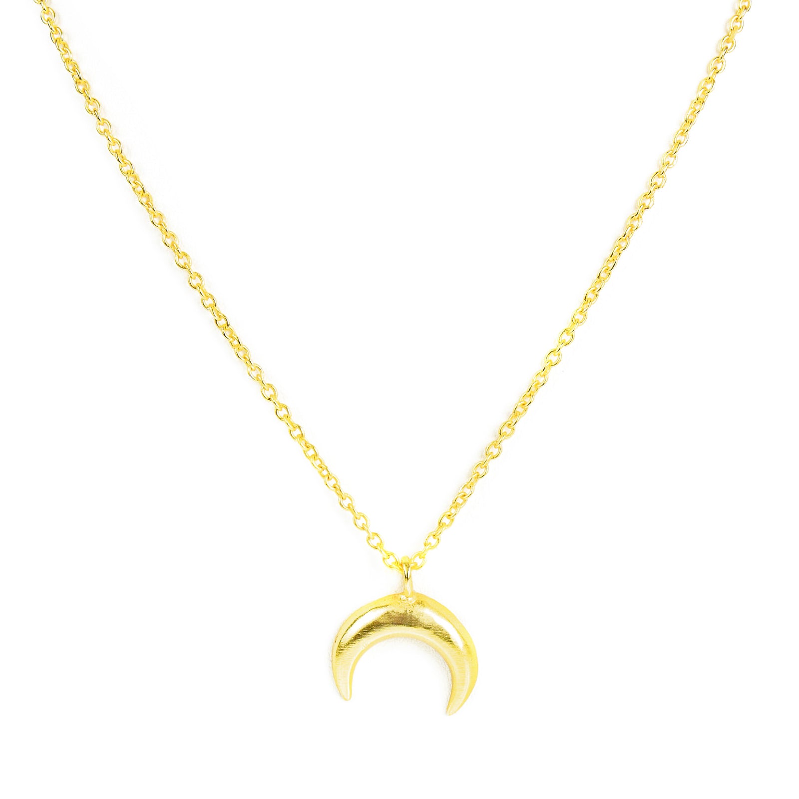Handmade Bull Horn Choker Brass Necklace with Matte Gold Finish