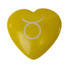 Handcarved Zodiac Kisii Soapstone Hearts, Set of 5: TAURUS