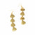 Geometric Tiered Brass Drop Earrings