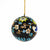 Handpainted Ornament Birds and Flowers, Black