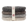 Handmade Felt Macaroon Coasters, Set of 4: Cobblestone