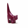 Soapstone Cat - Small - Fuchsia