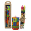 Unscented Hand-Painted Pillar Candle in Gift Box, 4-inch (Shahida Design)