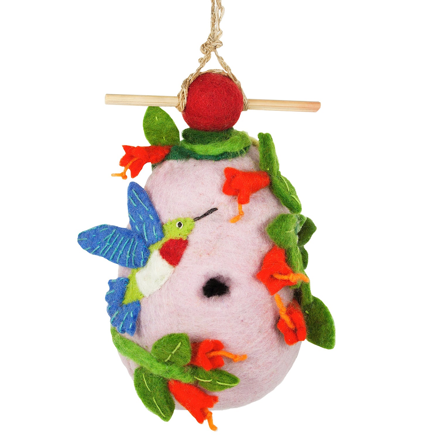 Wild Woolies Felt Birdhouse, Hummingbird