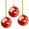 Handpainted Ornaments, Gold Snowflakes, Set of 3