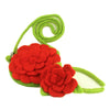 Rose Felt Purse Red