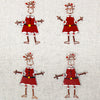 Dancing Girl Santa Pin with Linen Gift Bag - The Takataka Collection