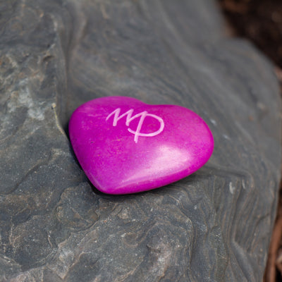 Handcarved Zodiac Kisii Soapstone Hearts, Set of 5: VIRGO