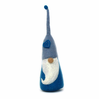 Handmade Felt Winter Blues Gnome Trio Set