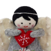 Handcrafted Felt Angel Tree Topper/Tabletop Décor, Grey