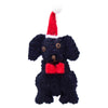 Black Labrador Dog Santa Handmade Felt Ornaments, Set of 2