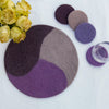 Handmade Felt Paisley Placemat Chargers in Lilac Dusk, Set of 4