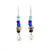 Shell and Maasai Bead Earrings, Blue Tones