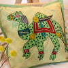 Upcycled Decorative Pillow Cover with Camel Applique - Colors will Vary