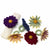 Set of 6 Napkin Rings, Assorted Daisies
