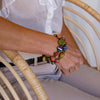 Handcrafted Papier Mache & Clay Bead Bracelet from Haitian Artisans, Set of 2