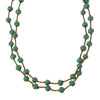 Handcrafted Clay Bead Long Necklace from Haitian Artisans, Green