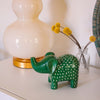 Extra Large Soapstone Elephant Sculpture - Green