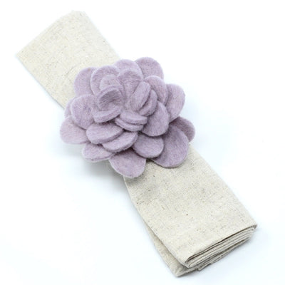 Hand-felted Zinnia Napkin Rings, Set of Four Colors
