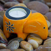 Elephant Tea Light - Orange