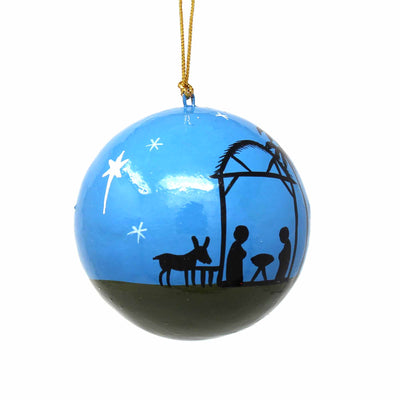 Handpainted Christmas Nativity Ornaments, Set of 3