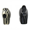 Yin-Yang Zebra Soapstone Sculptures, Set of 2