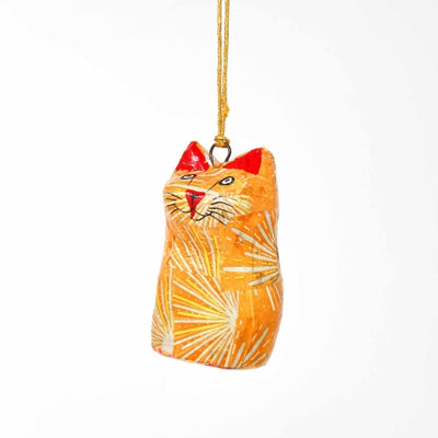 Handpainted Ornament Cat Figurine, Set of 3