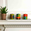 Unscented Hand-Painted Votive Candles, Boxed Set of 3 (Matuko Design)
