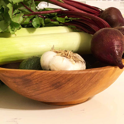 Rustic Olive Wood Bowl, 10 inch